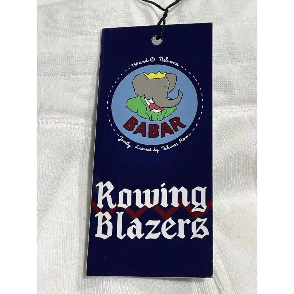 NWT Rowing Blazers x Babar the Elephant Sweatpants Cotton White Size XXL Unisex